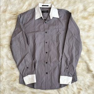 Club Monaco Stripe Dress Shirt Medium